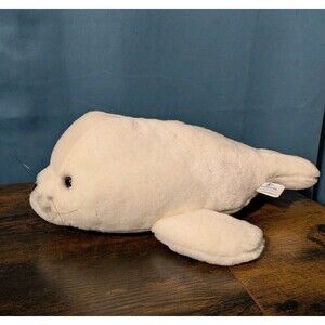 SeaWorld White Seal Sea Lion Pup Baby Plush Stuffed Animal 16in CUTE Plush